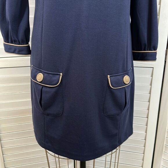 Next Navy Blue Dress Size10 (UK 14) Retro Style Shift - Picture 9 of 14